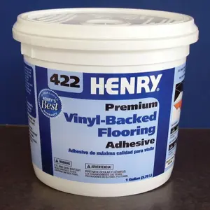 HENRY 12092 Henry   422 Solid Vinyl And Vinyl-Backed Adhesive, 1 Gallon, Nonstaining