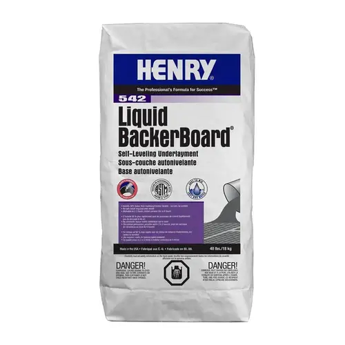 Henry 542 Liquid Backer Board Self-Leveling Underlayment, 40 Lbs. Gray