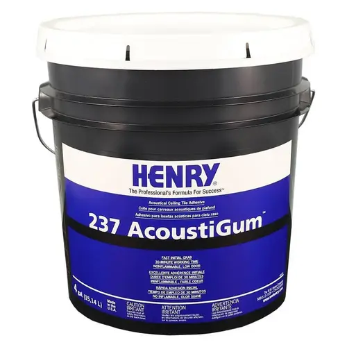 Henry 237 Acoustical Ceiling Tile Adhesive, 4 Gallon