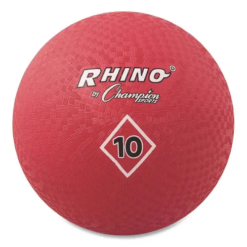 Champion Sports Playground Ball, 10" Diameter, Red