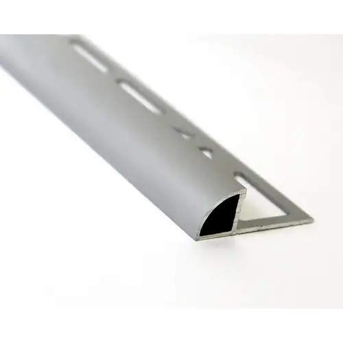 Emser Tile Signature Series 1 Quarter Circle Trim, Aluminum, Satin Silver