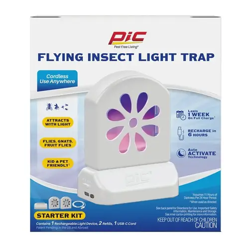 Pic Portable Flying Insect Trap, White Pic Portable Flying Insect Trap, White