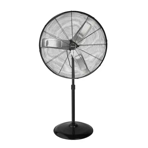 VisionAir Heavy-Duty Oscillating High-Velocity Pedestal Fan, 120 V, 30 in Dia Blade, 3-Speed, 7558 cfm Air VisionAir Heavy-Duty Oscillating High-Velocity Pedestal Fan, 120 V, 30 in Dia Blade, 3-Speed, 7558 cfm Air