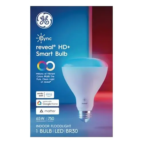 GE Cync reveal Smart Light Bulb, 9.5 W, Wi-Fi Connectivity: Yes, App, Voice Control, Medium Lamp Base