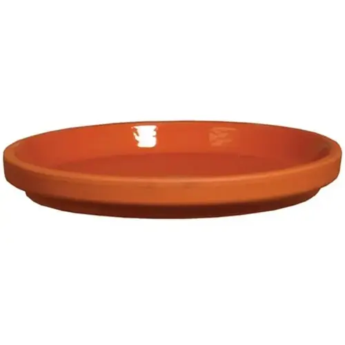 Border Concepts 801685 German Inner Glazed Saucer, 3-1/2 in Dia, Clay, Red