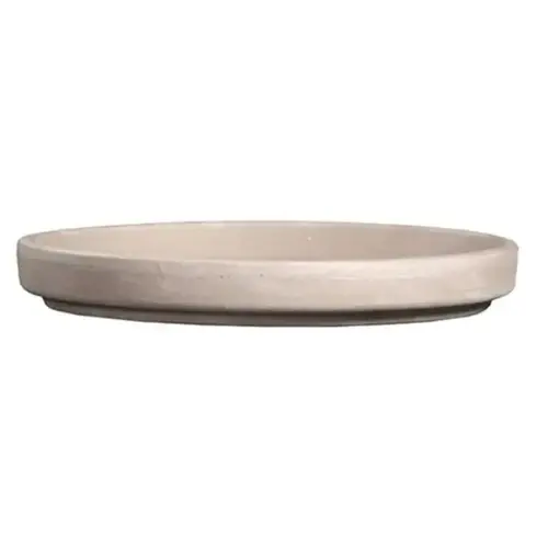 Border Concepts 805450 German Waterproof Saucer, 6-3/4 in Dia, Clay, Granite - pack of 12
