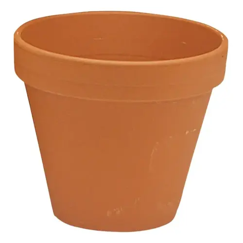 Ceramo S-8 Pot, 7-3/4 in Dia, 6-3/4 in H, Flower Design, Red Clay - pack of 12