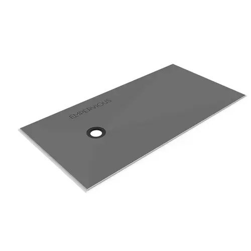 Emser Tile Empervious Series ZGBSP3672 Shower Pan With Drain, 72 in L, 36 in W, 1 in H, Fiberglass/XPS Foam