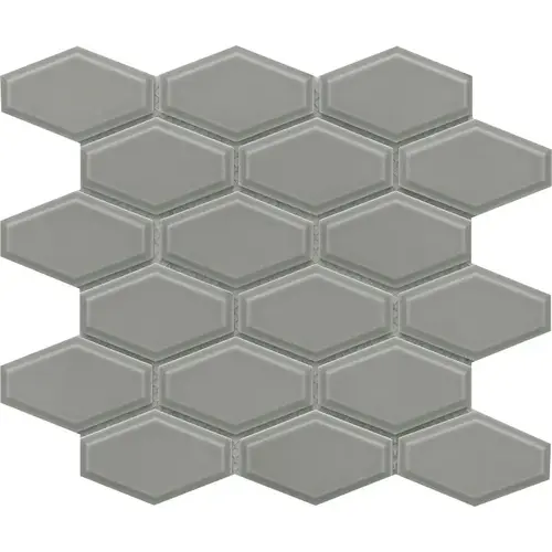 Emser Tile Reward Series Porcelain Mosaic Tile, 11 in L Tile, 10 in W Tile, Pressed Edge, Dove - pack of 10 Emser Tile Reward Series Porcelain Mosaic Tile, 11 in L Tile, 10 in W Tile, Pressed Edge, Dove - pack of 10