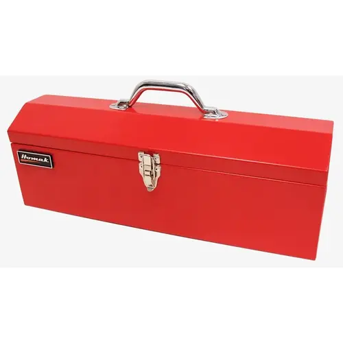 Homak Tool Box, 741 cu-in, Steel, Red, 6 x 19 x 6-1/2 in Outside