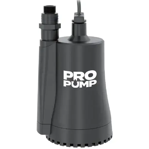 PROPUMP Utility Pump, 1-Phase, 2.6 A, 115 V, 1/4 hp, 1 in Outlet, 27 ft Max Head, 2000 gph, Thermoplastic PROPUMP Utility Pump, 1-Phase, 2.6 A, 115 V, 1/4 hp, 1 in Outlet, 27 ft Max Head, 2000 gph, Thermoplastic