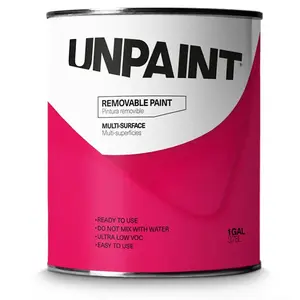 UNPAINT 300 0002 000003-XCP4 UNPAINT Removable Paint, Clear, 1 gal, 128 to 170 sq-ft Coverage Area - pack of 4