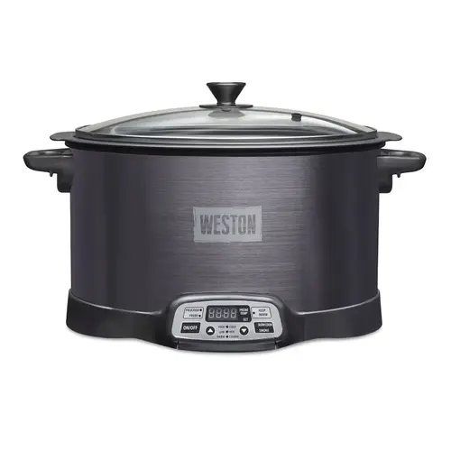 Weston 03-2500-W 2-in-1 Indoor Smoker and Slow Cooker, 6 qt, 120 V, 370 W, Digital Control Weston 03-2500-W 2-in-1 Indoor Smoker and Slow Cooker, 6 qt, 120 V, 370 W, Digital Control