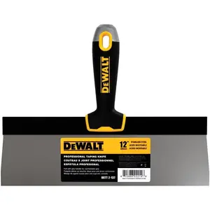 DEWALT DXTT-2-137 DEWALT Taping Knife, 12 in W Blade, Stainless Steel Blade, Precision Ground Blade, Nylon Handle