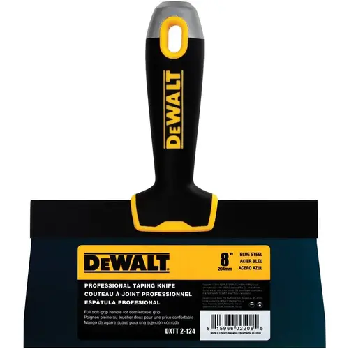 DEWALT Taping Knife, 8 in W Blade, Steel Blade, Precision Ground Blade, Ergonomic, Soft Grip Handle DEWALT Taping Knife, 8 in W Blade, Steel Blade, Precision Ground Blade, Ergonomic, Soft Grip Handle