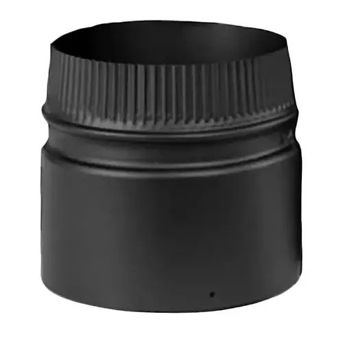 Selkirk Stove Adapter, 8 in Dia, 7 in L, Stainless Steel, Black