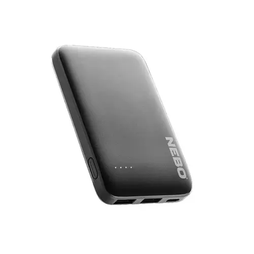 Nebo Portable Power Bank, 5000 mAh, Lithium-Ion, 1 (Input), 3 (Output)-USB Port, 2.4/3/3.25 A Output Nebo Portable Power Bank, 5000 mAh, Lithium-Ion, 1 (Input), 3 (Output)-USB Port, 2.4/3/3.25 A Output