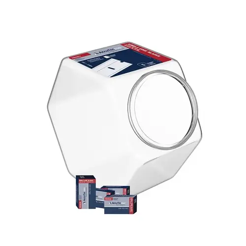 AccuTec PRO Razor Blade, Two Facet, Single Edge Blade, 1 in W Blade, Aluminum/High Carbon Steel Blade