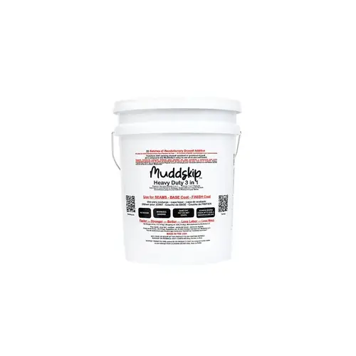 Muddskip Heavy-Duty Basecoat Drywall Additive, 5 gal Bucket Muddskip Heavy-Duty Basecoat Drywall Additive, 5 gal Bucket