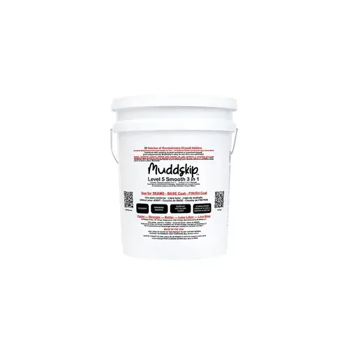 Muddskip Level 5 3-in-1 Smooth Drywall Additive, 5 gal Bucket