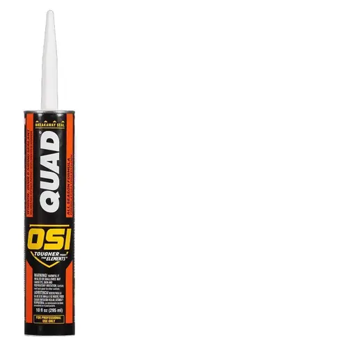 OSI QUAD Sealant, Gray #589, 7 to 14 days Curing, 20 to 100 deg F, 10 oz Cartridge