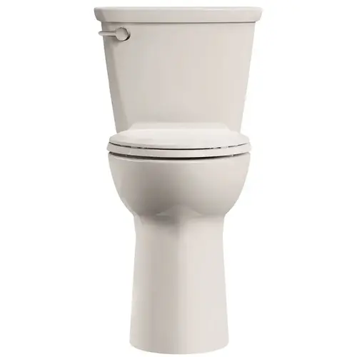 American Standard Two-Piece Toilet, Elongated Bowl, 1.28 gpf Flush, 12 in Rough-In, 19 in H Rim, White