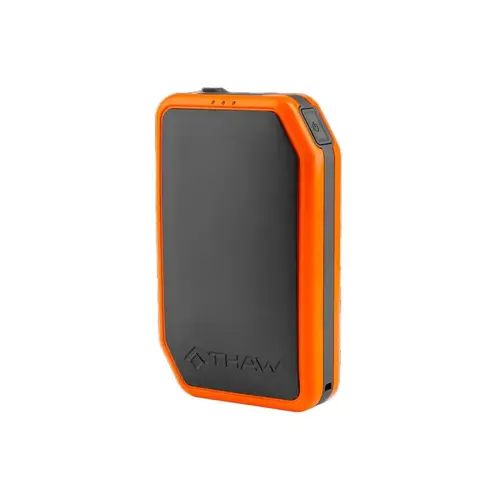Thaw Rechargeable Hand Warmer with Integrated Flashlight, 10,000 mAh, Gray/Orange