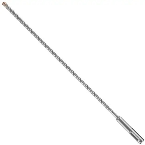 Bosch Bulldog Hammer Drill Bit, 1/4 in Dia, 12 in OAL, Standard Flute, 4-Flute, 13/32 in Dia Shank, SDS-Plus Shank Bosch Bulldog Hammer Drill Bit, 1/4 in Dia, 12 in OAL, Standard Flute, 4-Flute, 13/32 in Dia Shank, SDS-Plus Shank