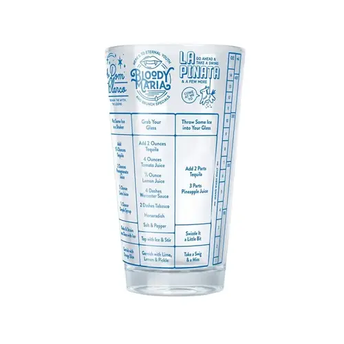 Fred & FRIENDS Tequila Cocktail Recipe Glass, 16 oz Capacity, Glass Fred & FRIENDS Tequila Cocktail Recipe Glass, 16 oz Capacity, Glass