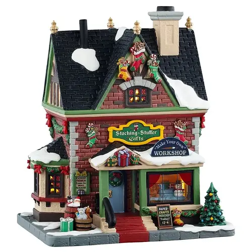 Lemax Christmas Decor, 7.87 in H, Stocking Stuffer Gifts, Porcelain, LED - pack of 4 Lemax Christmas Decor, 7.87 in H, Stocking Stuffer Gifts, Porcelain, LED - pack of 4
