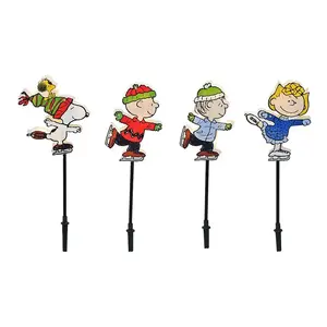 Product Works 46343 Productworks LLC 76315 Peanuts Pathway Marker Skating Yard Decor, PVC, Multi-Color, LED, Internal Light