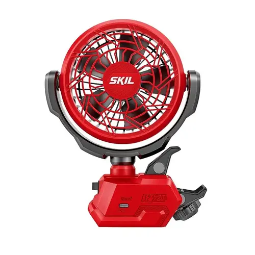 Skil Clamp Fan, Tool Only, 12, 20 V, 2 Ah, 200 cfm Air, 2-Speed
