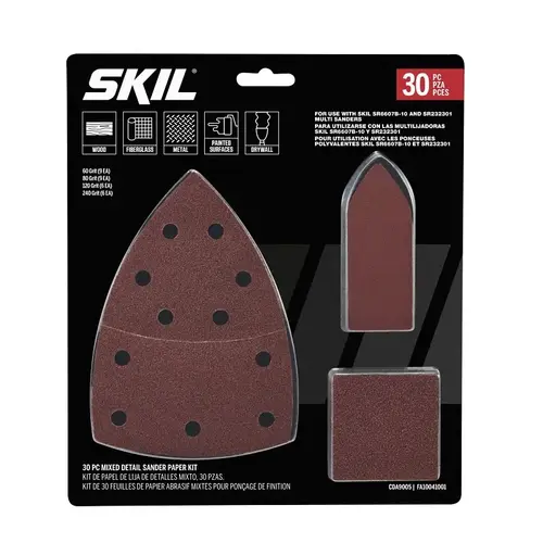 Skil 30-Piece Sand Paper Kit, Aluminum Oxide Abrasive Skil 30-Piece Sand Paper Kit, Aluminum Oxide Abrasive