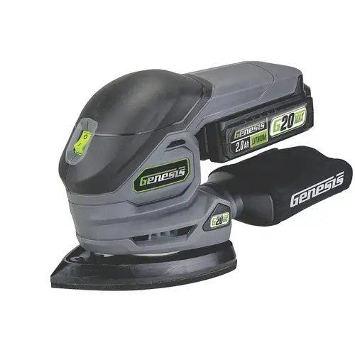 20 Volt Cordless Detail Sander Kit with 2.0 Ah Battery & Charger