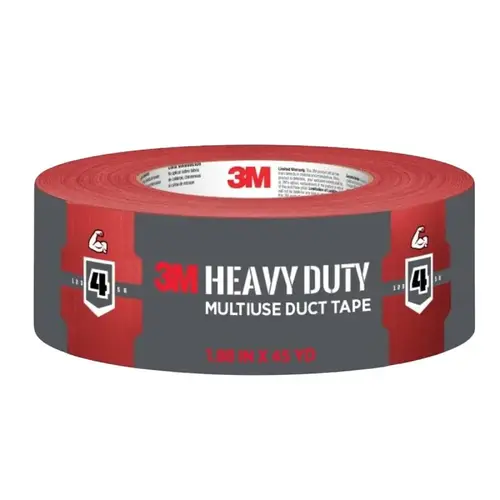 3M Duct Tape, Heavy-Duty, 45 yd L, 1.88 in W, Red 3M Duct Tape, Heavy-Duty, 45 yd L, 1.88 in W, Red