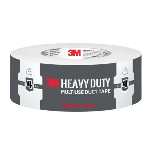3M Duct Tape, Heavy-Duty, 45 yd L, 1.88 in W, White 3M Duct Tape, Heavy-Duty, 45 yd L, 1.88 in W, White