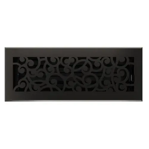 Wonderland 4 In. x 12 In. Cast Iron Steel Floor Register Wonderland 4 In. x 12 In. Cast Iron Steel Floor Register
