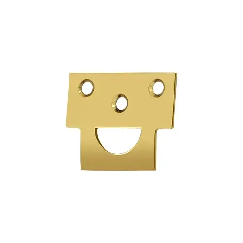 1-7/8" Height Strike Plate For Surface Bolts Universal PVD Polished Brass