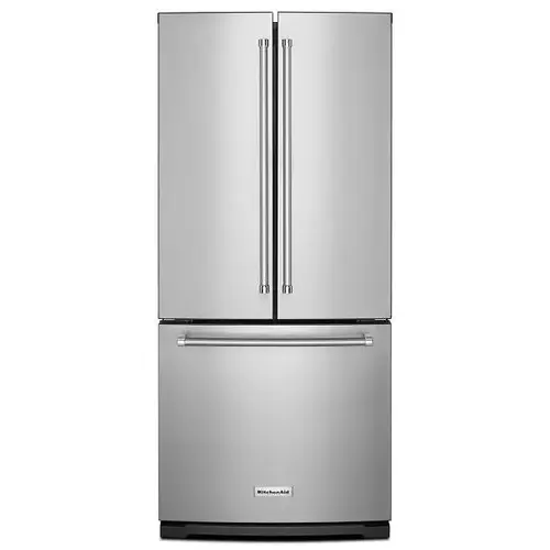 Kitchenaid 20 Cu. Ft. 30" W French Door Refrigerator-Dispenser, Stainless Steel Kitchenaid 20 Cu. Ft. 30" W French Door Refrigerator-Dispenser, Stainless Steel