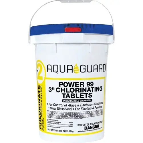 Power 99 Sanitizing 3 In. Chlorine Tablets, 50 Lb. Bucket