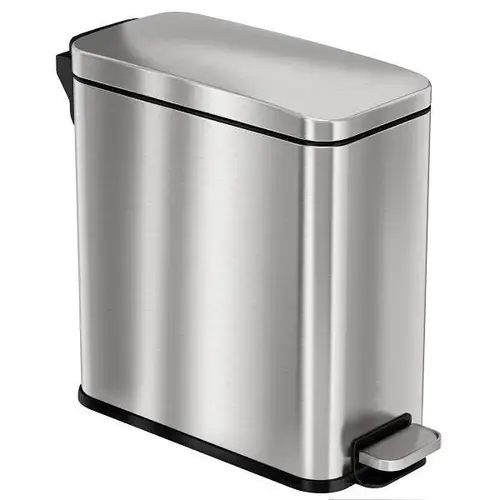 3 Gallon Fire Rated Step Pedal Slim Bathroom Trash Can With Odor Filter