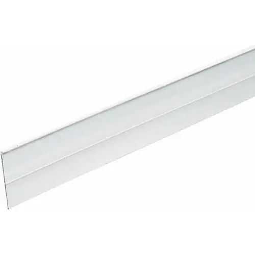 Door Sweep, 36 in L, 1-1/2 in W, PVC Flange White