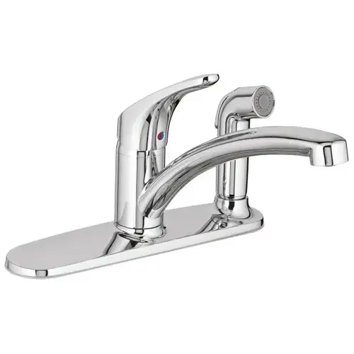 American Standard Colony PRO 1 Handle With Spray Thru Deckplate - Chrome