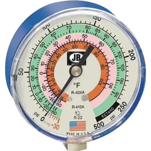 Jb Industries 3-1/8" Low Side Refrigeration Charging Manifold Guage