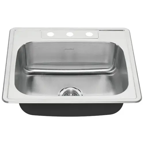 American Standard Colony Single Bowl Stainless Steel Sink ADA 25x22x6" 3 Hole American Standard Colony Single Bowl Stainless Steel Sink ADA 25x22x6" 3 Hole