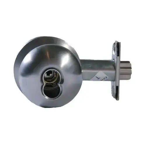 Co. Grade 2 Cylindrical Knob Latchset. Storeroom Ic Satin Chrome