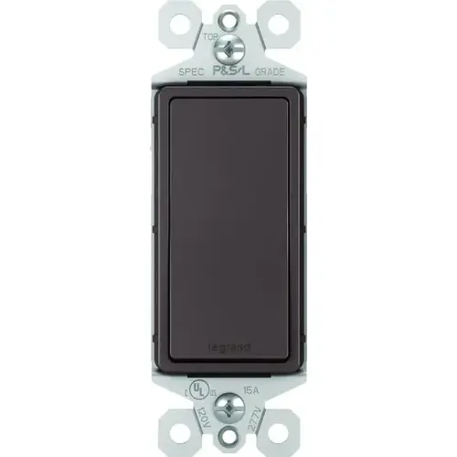 Radiant 15 Amp 120 Volt 1-Pole Rocker Light Switch (Dark-Bronze)