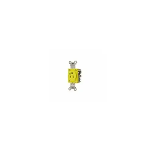 Receptacle Single 2-Pole 3W 15A 125V 5-15R Yellow Receptacle Single 2-Pole 3W 15A 125V 5-15R Yellow
