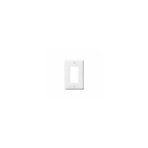 Wallplate 1-G, 1) GFCI Decorator, White PolyCrb