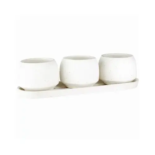 3CT WHT Stone Planter